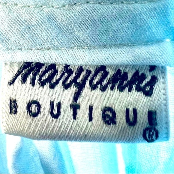 Maryann’s Boutique Vintage Light Blue Night Gown White Lace Trim Ruffled Wrist L - Picture 12 of 14